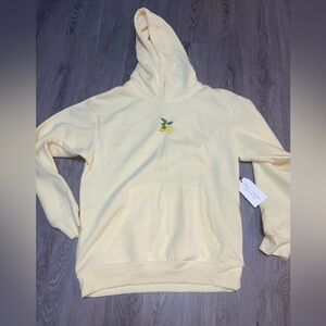 Yellow Hoodie with Embroidered Detail